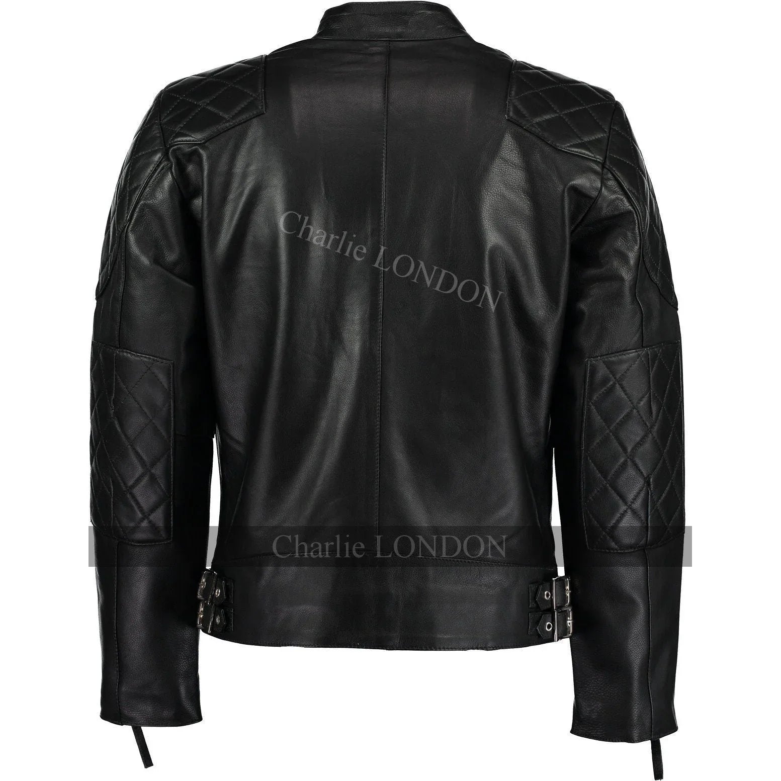 Mens David Beckham Black Stannard Leather Jackets