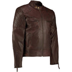 Mens David Beckham Stannard Vintage Brown Leather Jacket