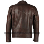 Mens Daytona Vintage Brown Classic Style Leather Jacket