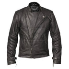 Mens Distressed Grey David Beckham Kendal Leather Jacket