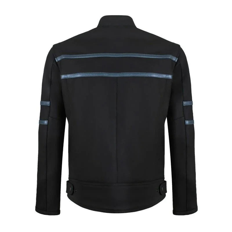 Men's Genuine Leather Jacket Biker Motorcycle Classic Leather Jackets Outerwear