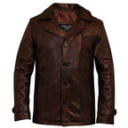 Men's Heist Antique Vintage Brown Leather Jacket