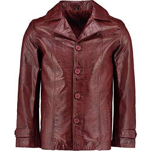 Men's Heist Antique Vintage Brown Leather Jacket
