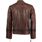 Mens Kendal Vintage Brown David Beckham Leather Jacket