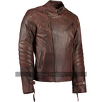 Mens Kendal Vintage Brown David Beckham Leather Jacket