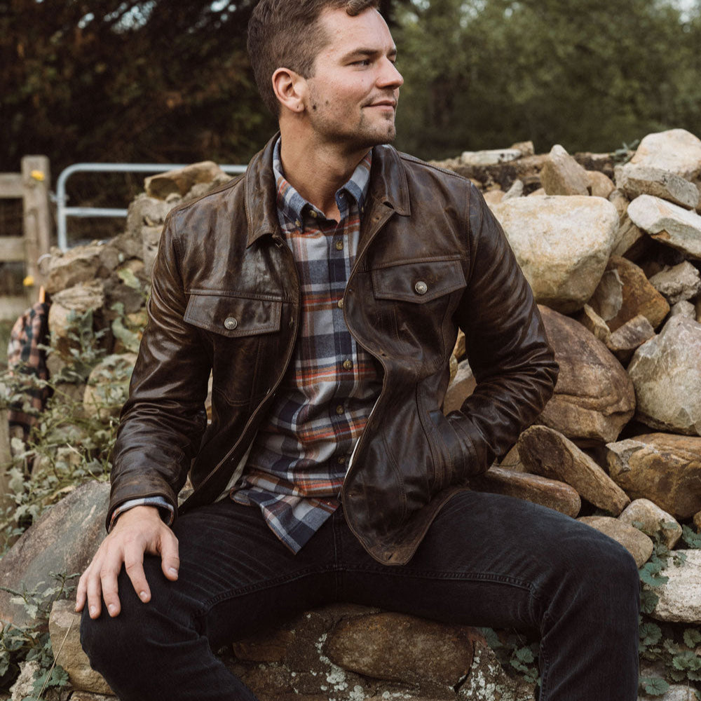 Driggs Leather Jacket | Brown