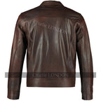 Mens Looper Vintage Brown Joseph Gordon-Levitt Leather Jacket