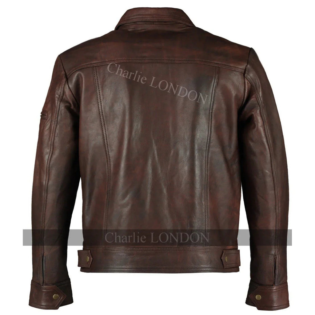 Men's Lynch Vintage Brown Leather Jacket
