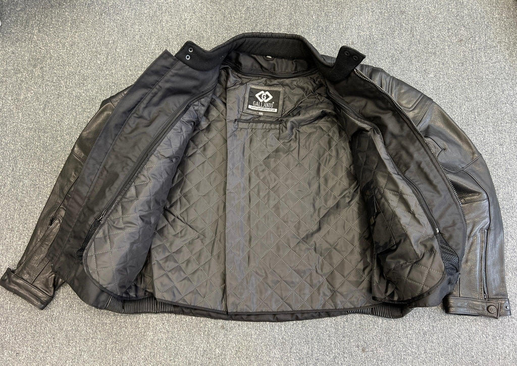 Men's Naked Cowhide Heavy Leather Advanced Biker Jacket 5XL