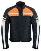 Mens Orange Black Grey Vented Textile Biker Riding Amoured Jacket HD Cool Summer All Season