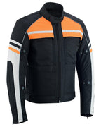 Mens Orange Black Grey Vented Textile Biker Riding Amoured Jacket HD Cool Summer All Season