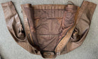 Men's Premium Brown Distressed Leather USA Eagle Embossed Racer Jacket XL