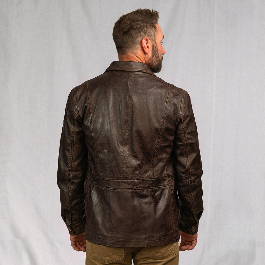 Sheridan Leather Barn Jacket | Vintage Brown