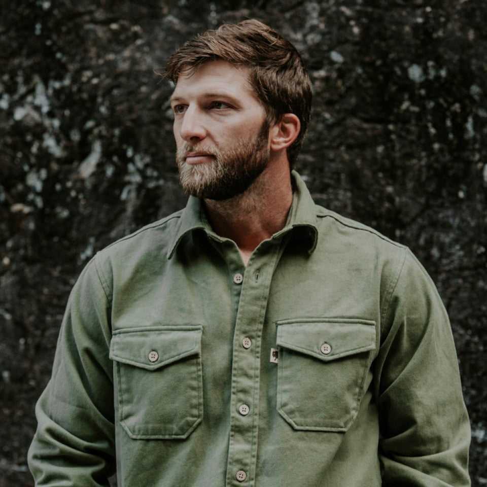 Gunner Cotton Twill Shirt Jac | Sage Brush Green