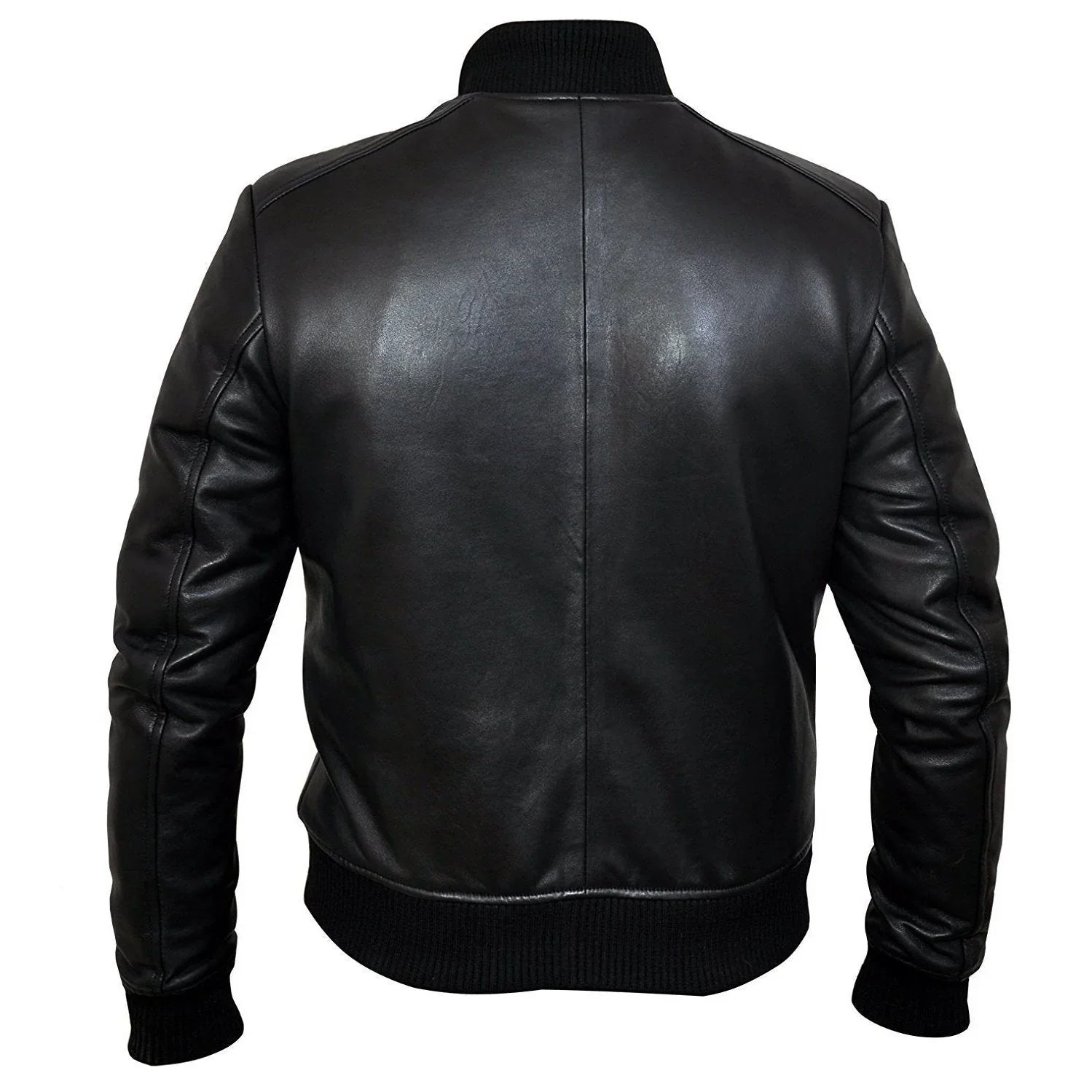 Mens Sand Style Bomber Leather Jacket