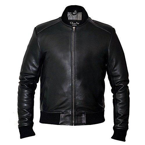 Mens Sand Style Bomber Leather Jacket