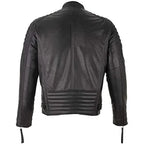 Mens Slim Fit Retro Style Zipped Biker Jacket Real Washed Leather Tan, Vintage Brown & Red