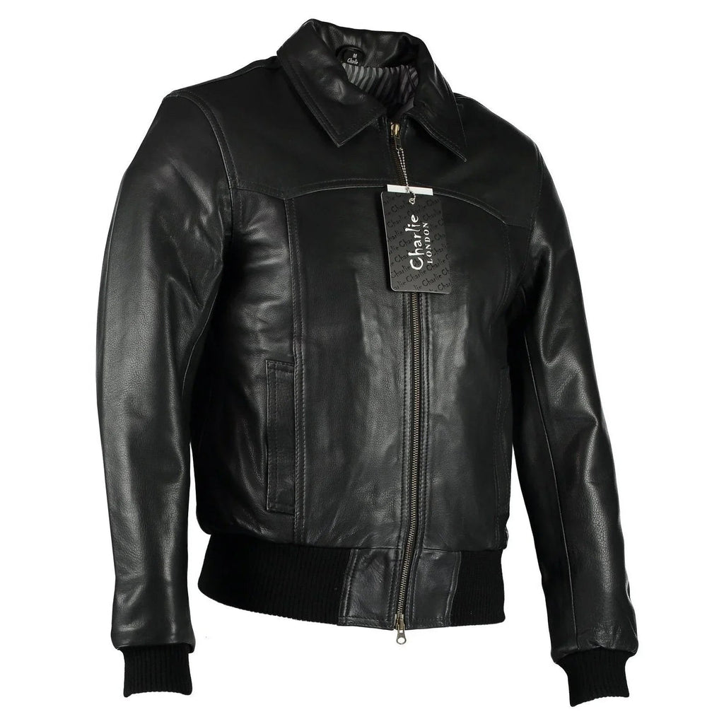 Men's The Deal Vintage Brown Bomber Leather Jacket