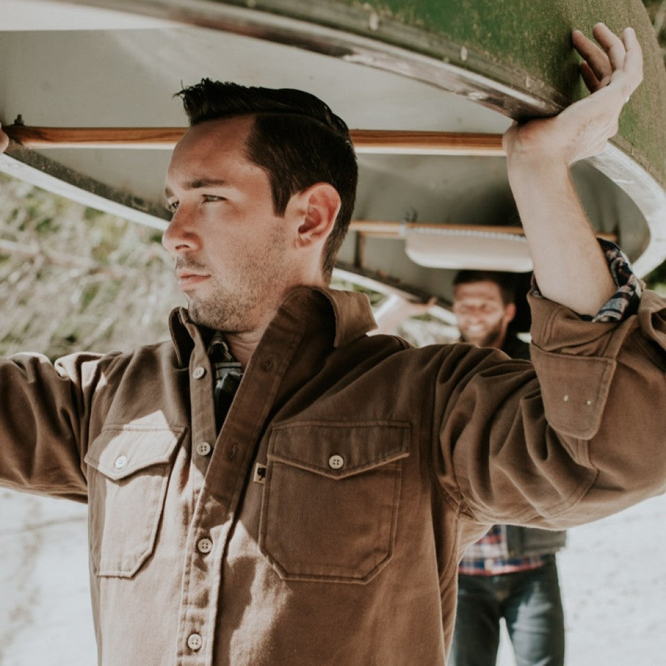 Gunner Cotton Twill Shirt Jac | Fox Den Brown