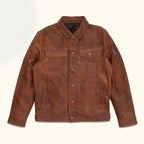 Driggs Leather Jacket | Cognac Brown