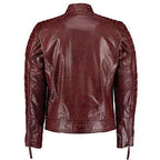 Mens Vintage Red Wine Weybridge Leather Jacket