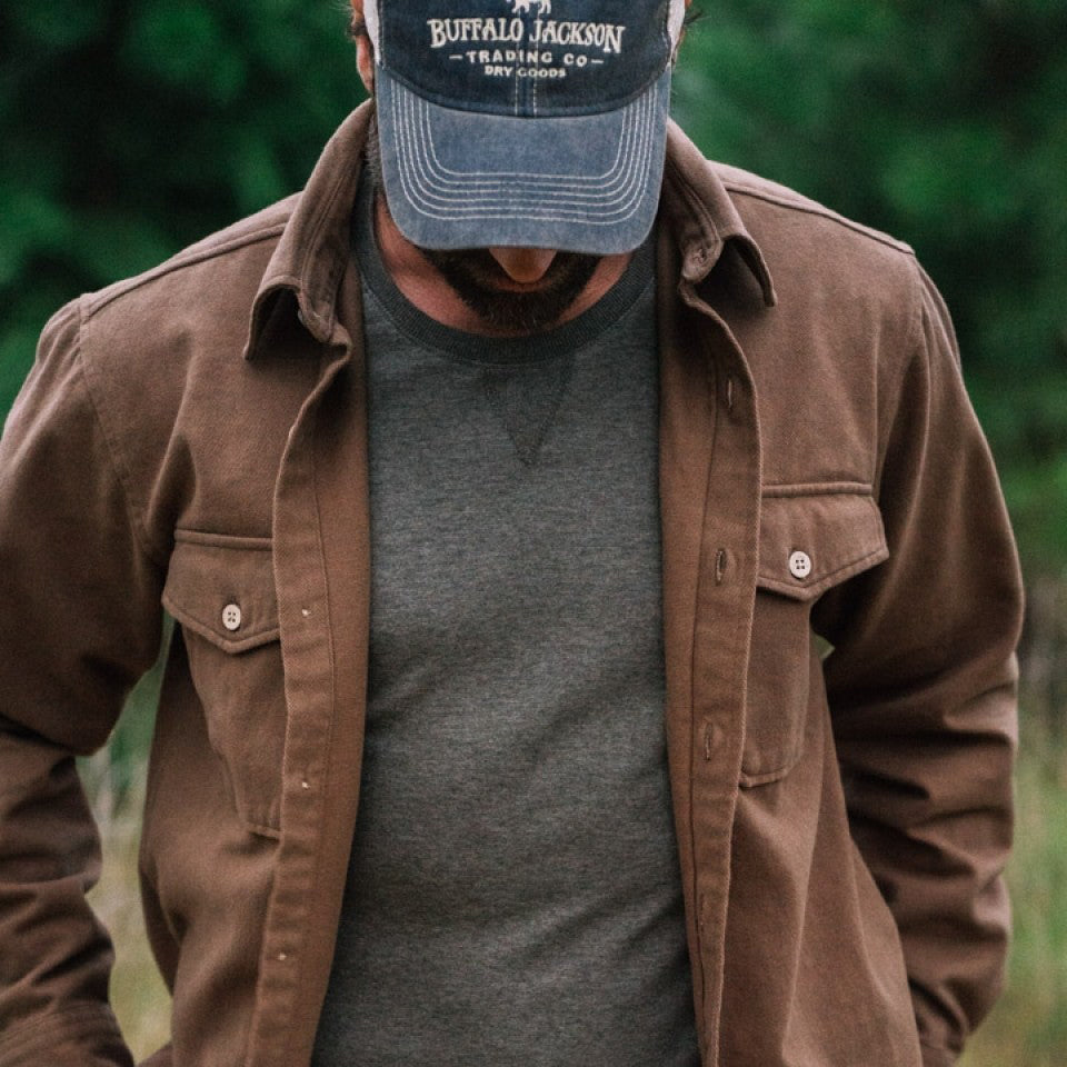 Gunner Cotton Twill Shirt Jac | Fox Den Brown