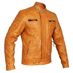 Mens Weybridge Vintage Tan Leather Jacket