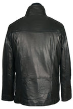 Three Quarter Black Leather Jacket - 3/4 Length Coat