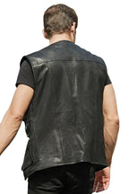 Jeremy Safari Black Leather Vest
