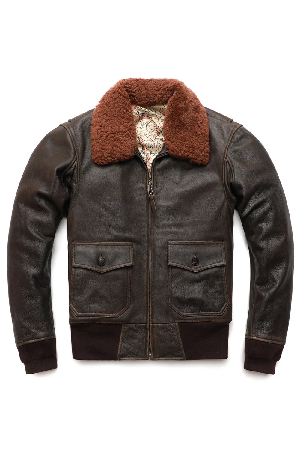 Airin G-1 Brown Leather Bomber Jacket