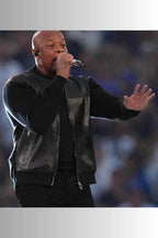 Super Bowl Dr. Dre Black Leather Jacket