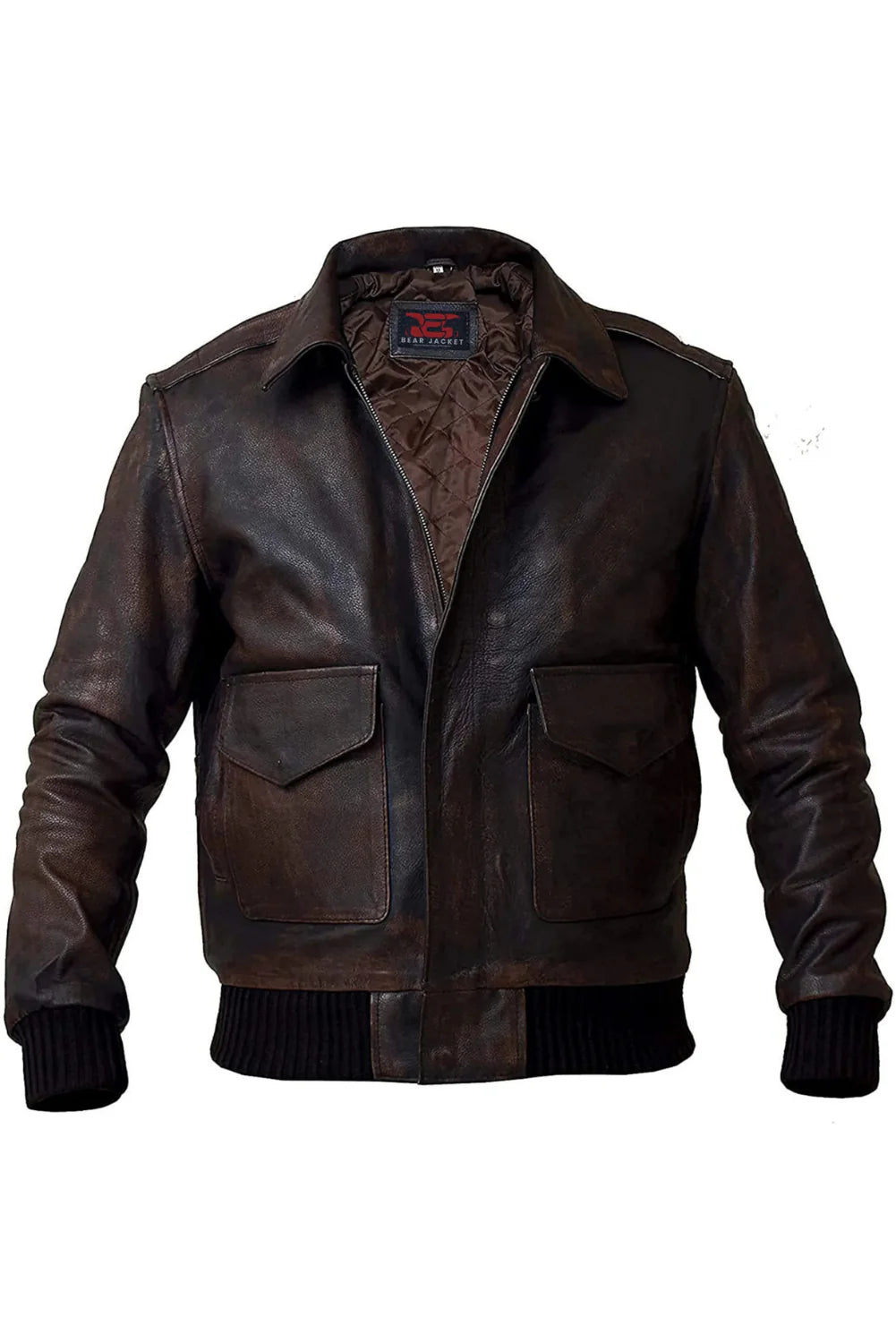 Benaiah A-2 Military Cockpit Pilot Bomber Leather Jacket