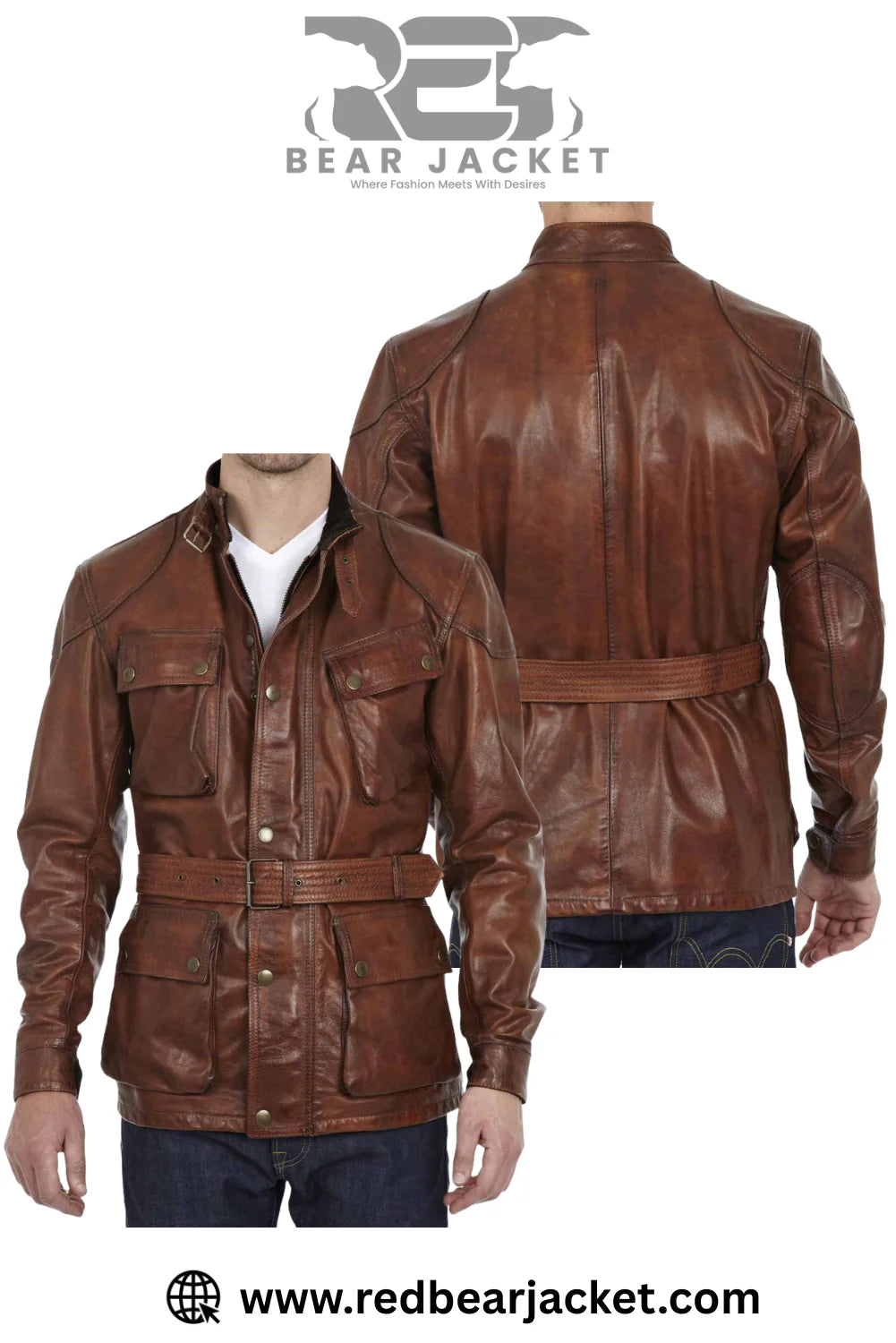 The Curious Case of Benjamin Button Brad Pitt Brown Leather Jacket