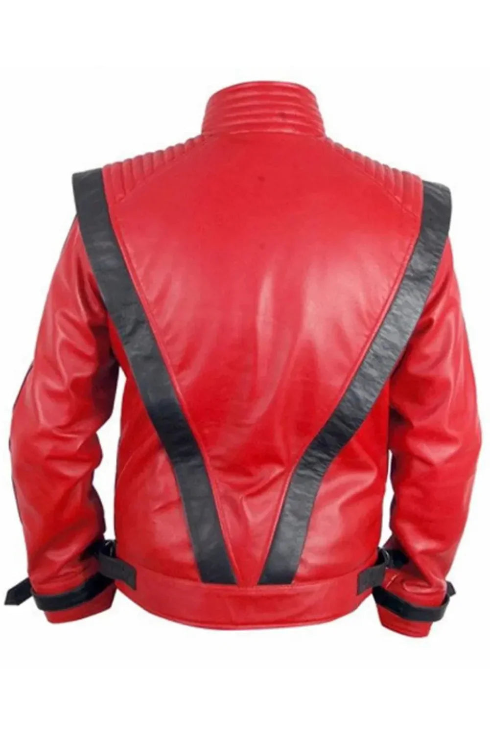 Michael Jackson Red & Black Thriller Leather Jacket