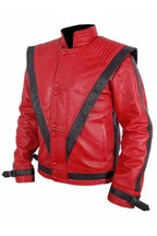 Michael Jackson Red & Black Thriller Leather Jacket
