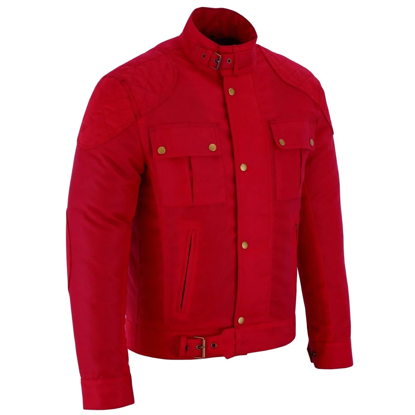 Moto Classic Black Waxed Cotton Motorcycle Jacket Textile Biker