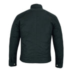 Moto Classic Black Waxed Cotton Motorcycle Jacket Textile Biker