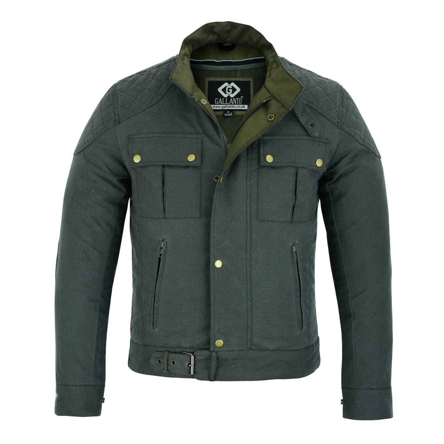 Moto Classic Black Waxed Cotton Motorcycle Jacket Textile Biker