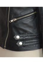 Flashback Black Leather Biker Jacket