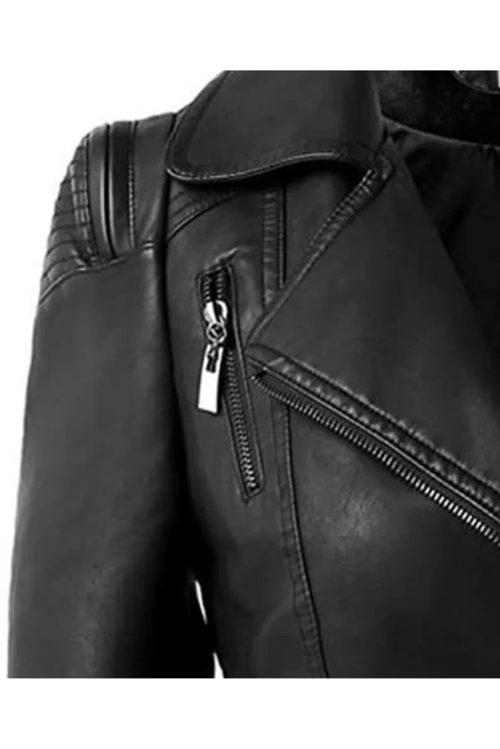Alice Black Leather Biker Jacket