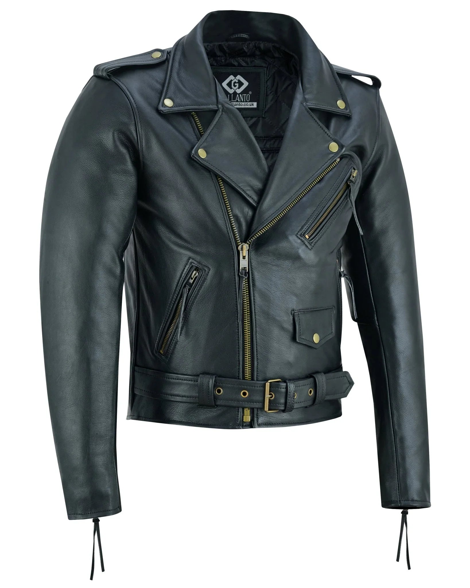 Premium Leather Terminator Marlon Brando Biker Motorcycle Jacket