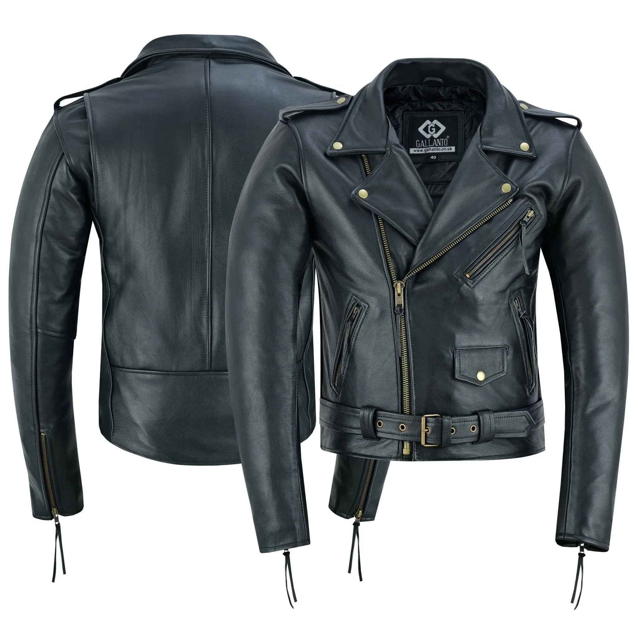 Premium Leather Terminator Marlon Brando Biker Motorcycle Jacket