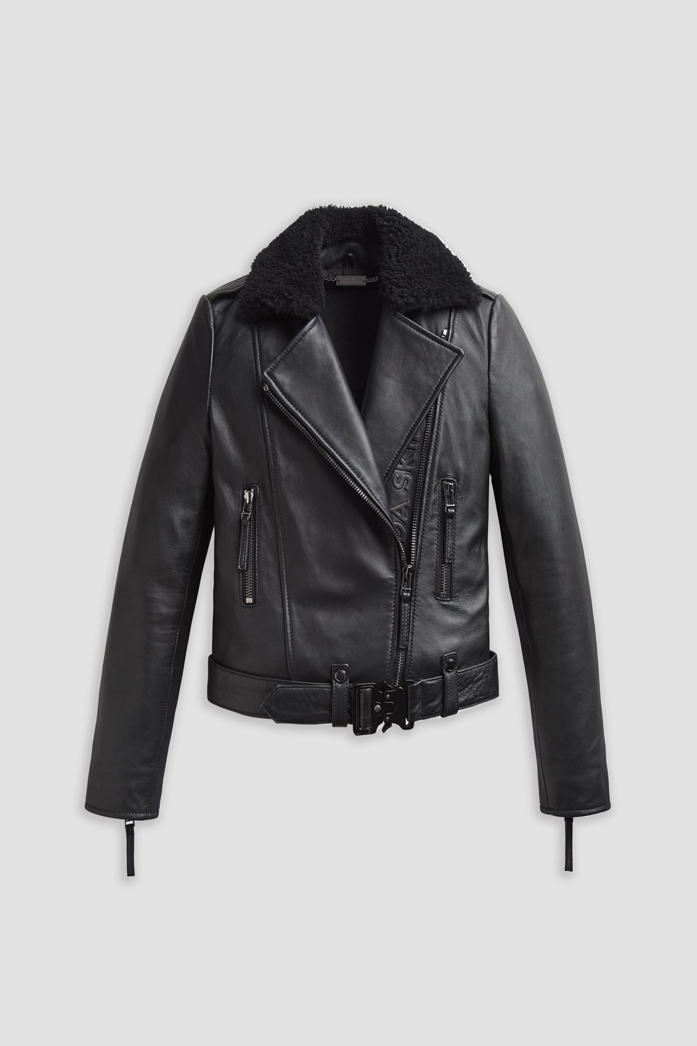 Premium Classic Biker: Winter Shearling Jacket