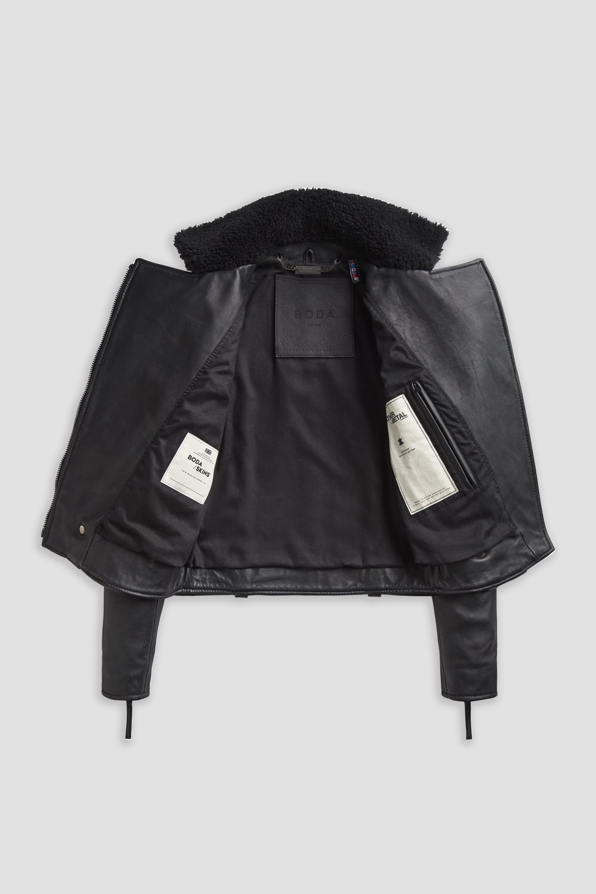 Premium Classic Biker: Winter Shearling Jacket