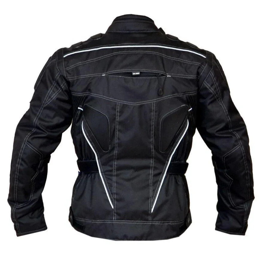 Raven Textile Motorcycle Armoured Jacket (Cordura Fabric Biker Advanced Black