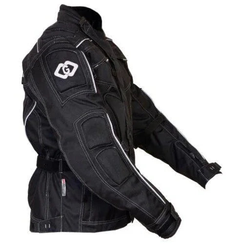 Raven Textile Motorcycle Armoured Jacket (Cordura Fabric Biker Advanced Black