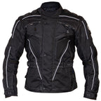 Raven Textile Motorcycle Armoured Jacket (Cordura Fabric Biker Advanced Black