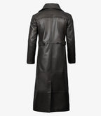 Jackson Men's Black Leather Long Duster Coat
