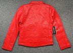 Red Marlon Brando Leather Biker Jacket
