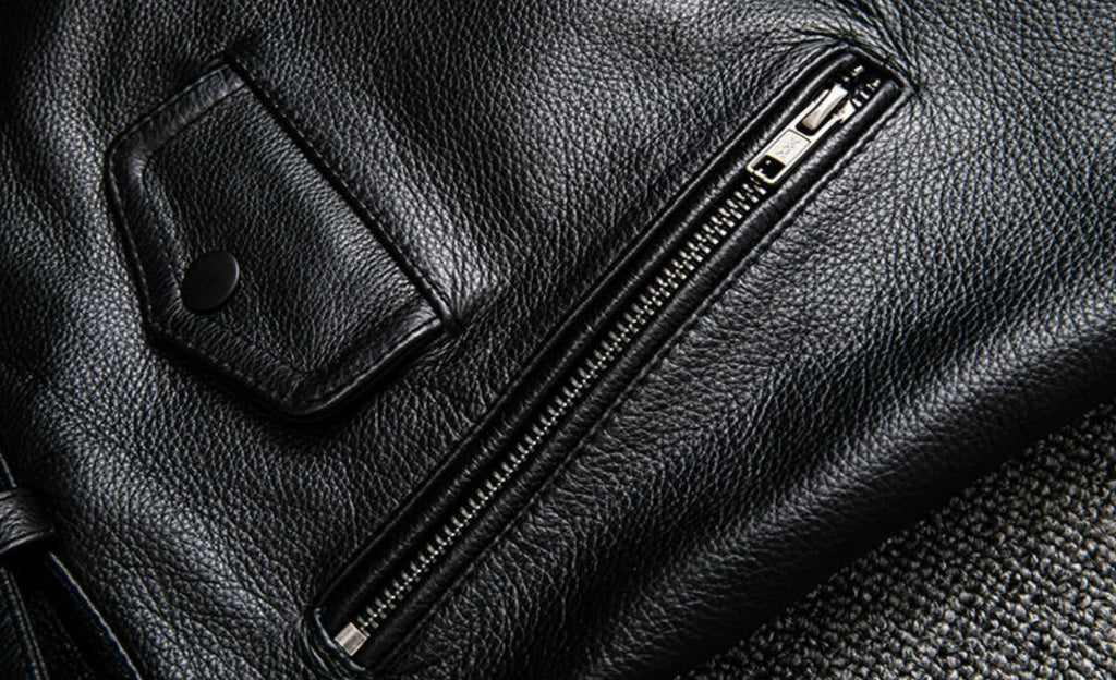 Reeves Black Leather Biker Vest